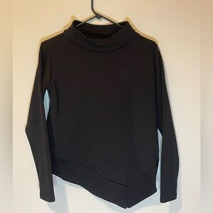 Matt Hildur Asymmetrical Black Mock Turtleneck Long Sleeve Top Women’s S